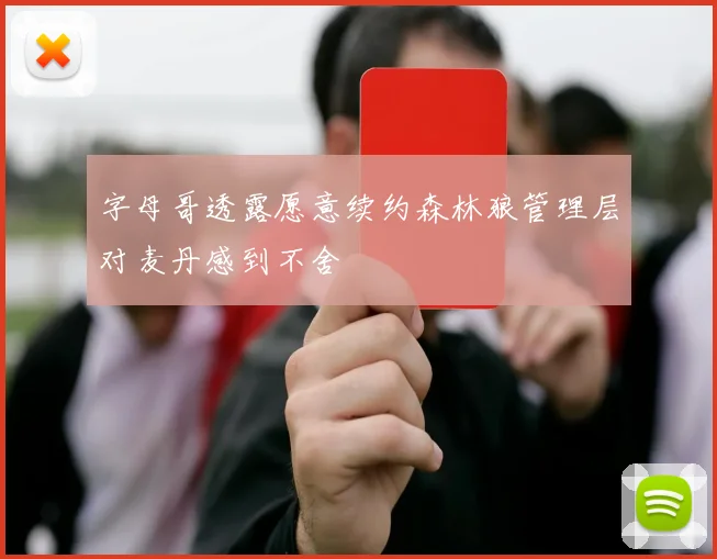 字母哥透露愿意续约森林狼管理层对麦丹感到不舍